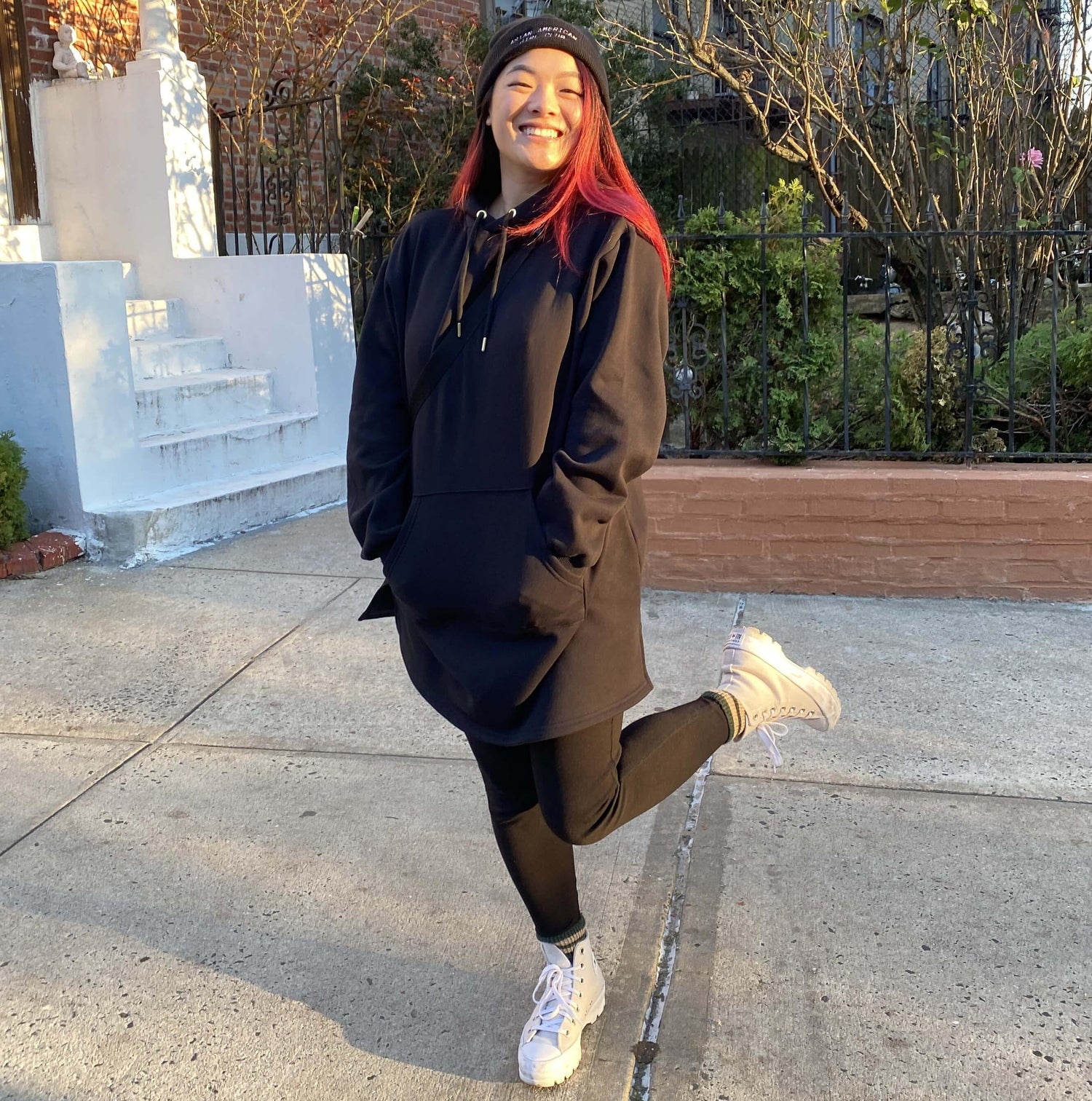 Sudadera con capucha larga de algodón orgánico