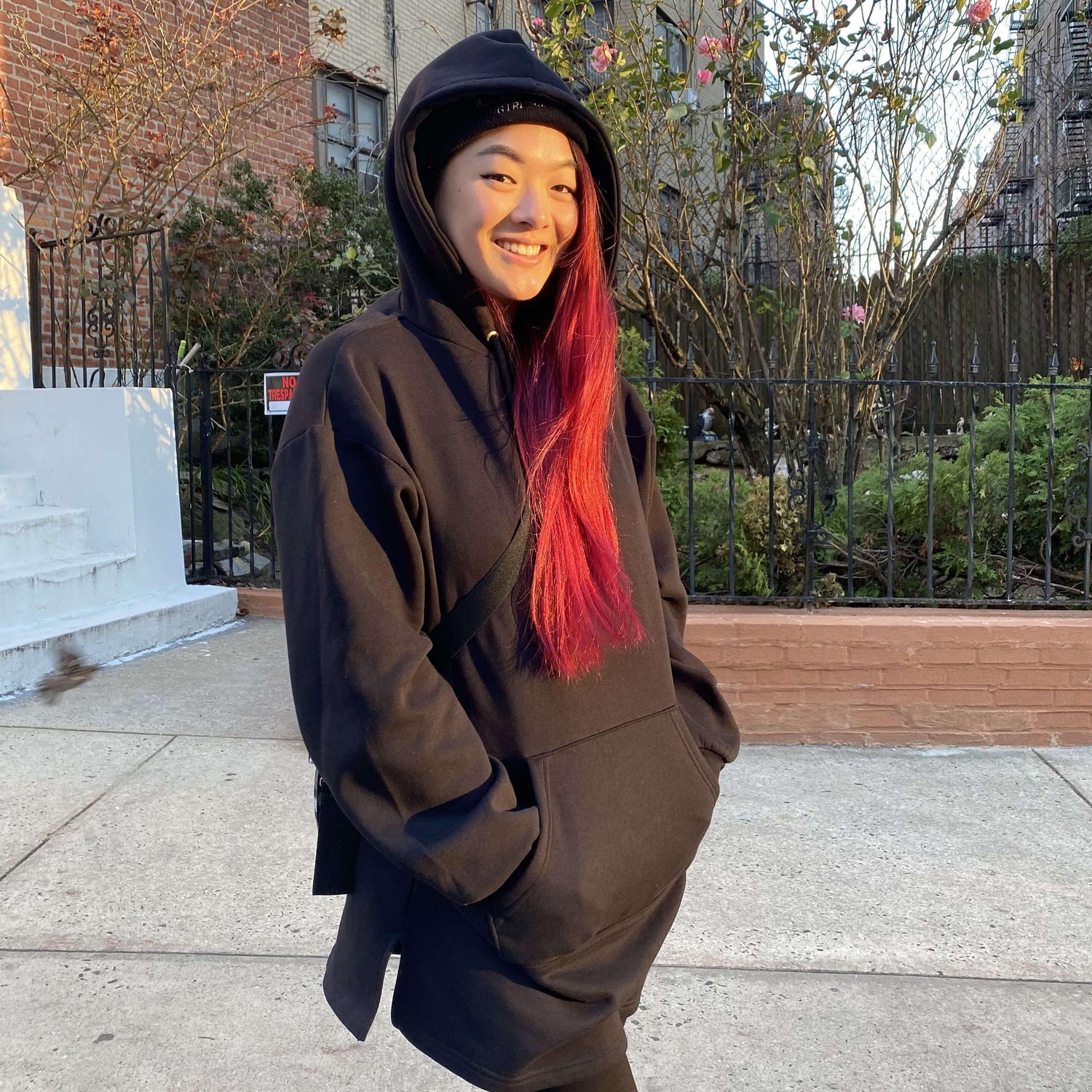 Sudadera con capucha larga de algodón orgánico