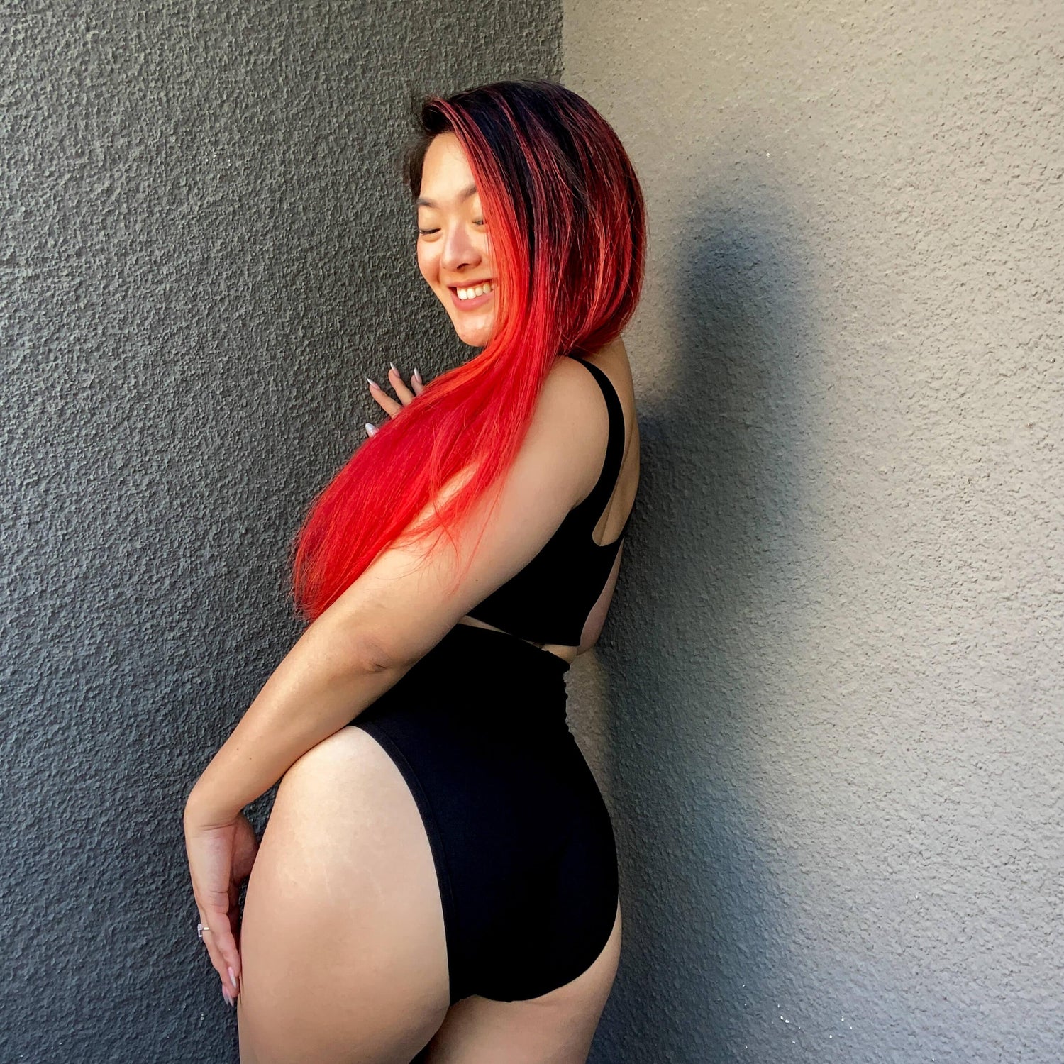 Culotte taille haute en coton biologique - Noir