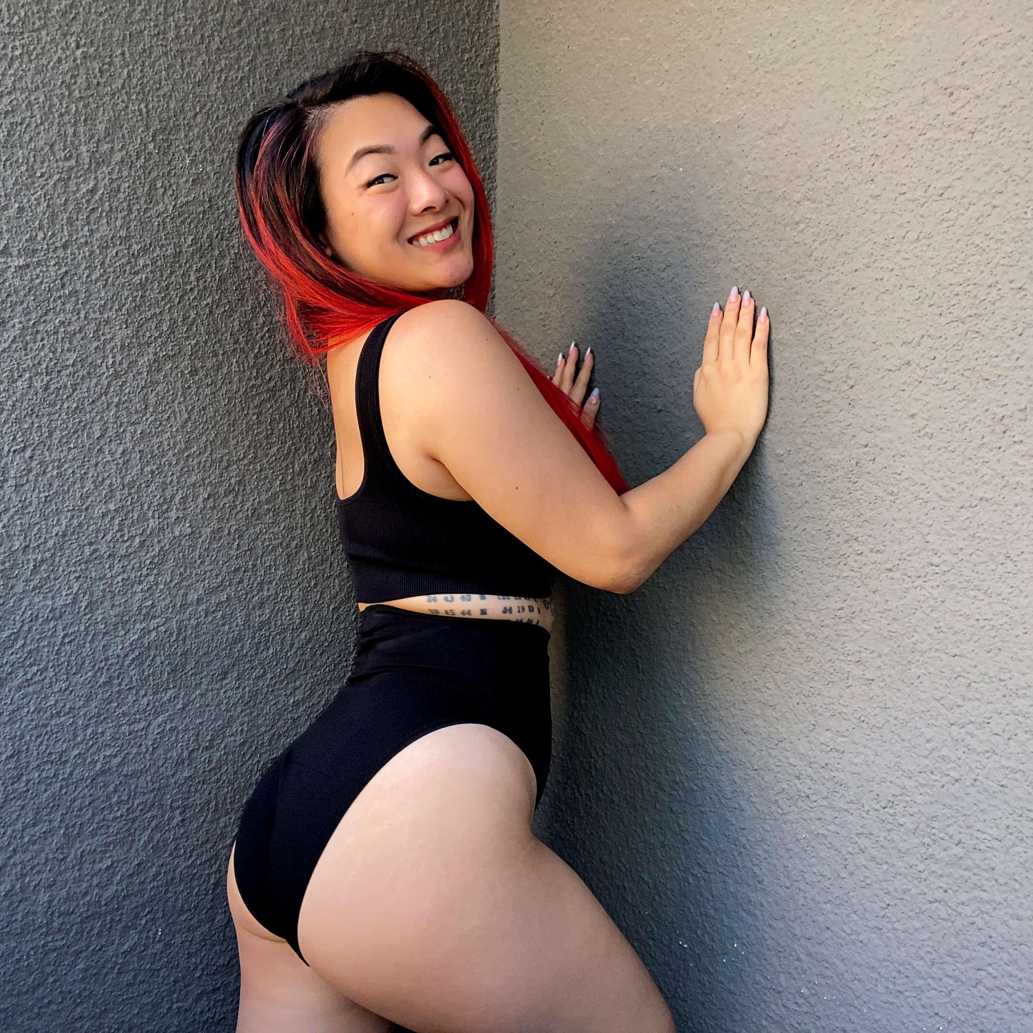 Culotte taille haute en coton biologique - Noir