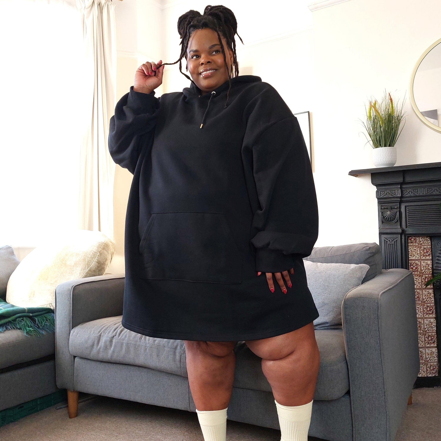 Sudadera con capucha larga de algodón orgánico