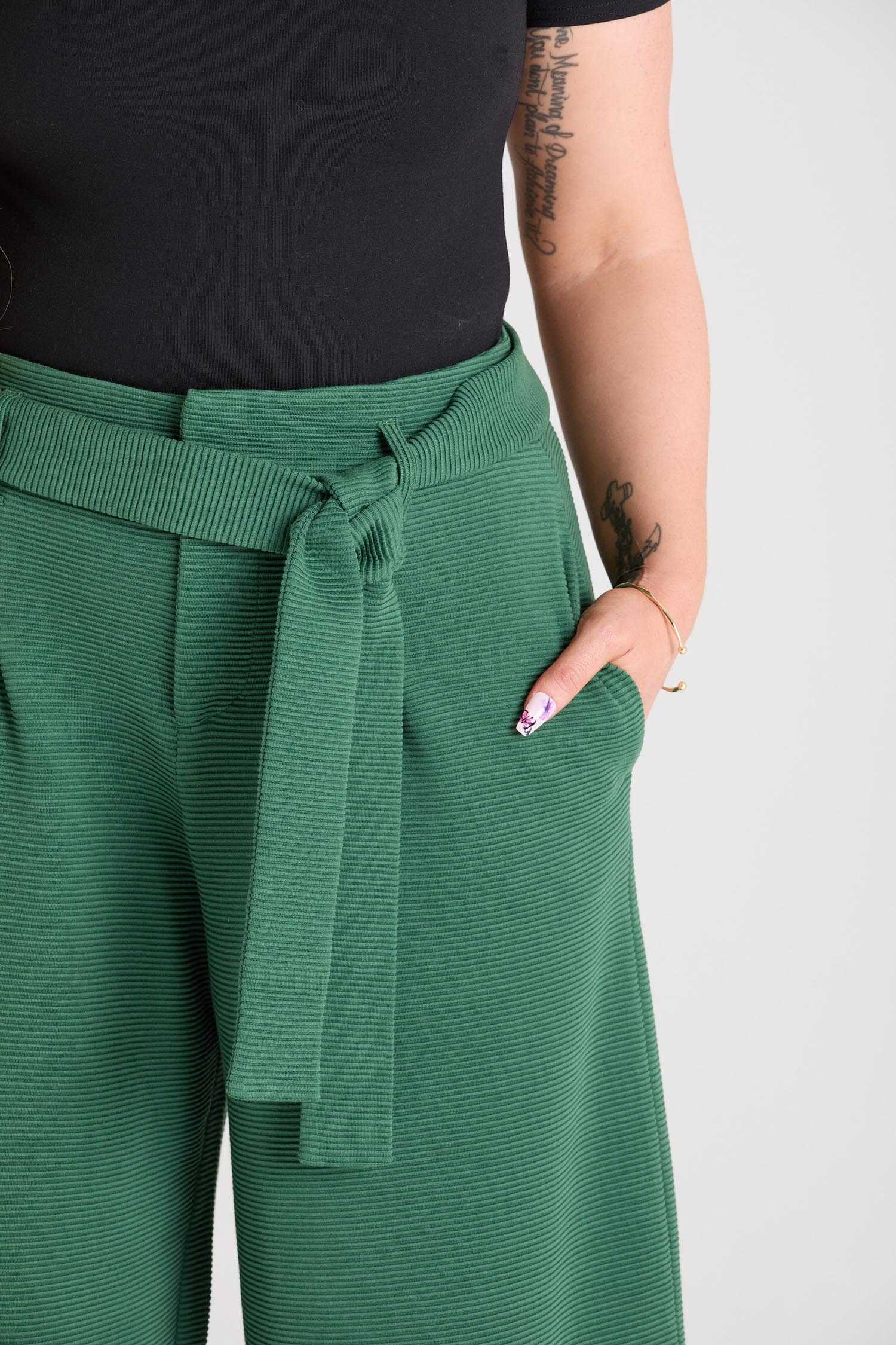 Ottoman Wide Leg Tailored Trousers  - Petit Pois