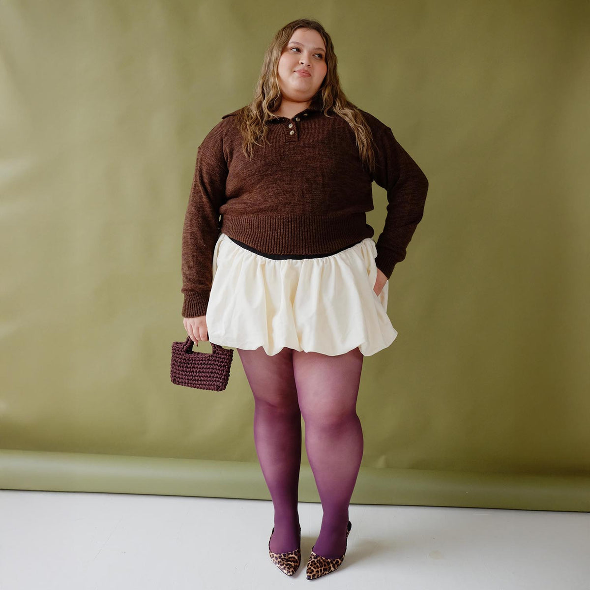 30 Denier Tights - Plum