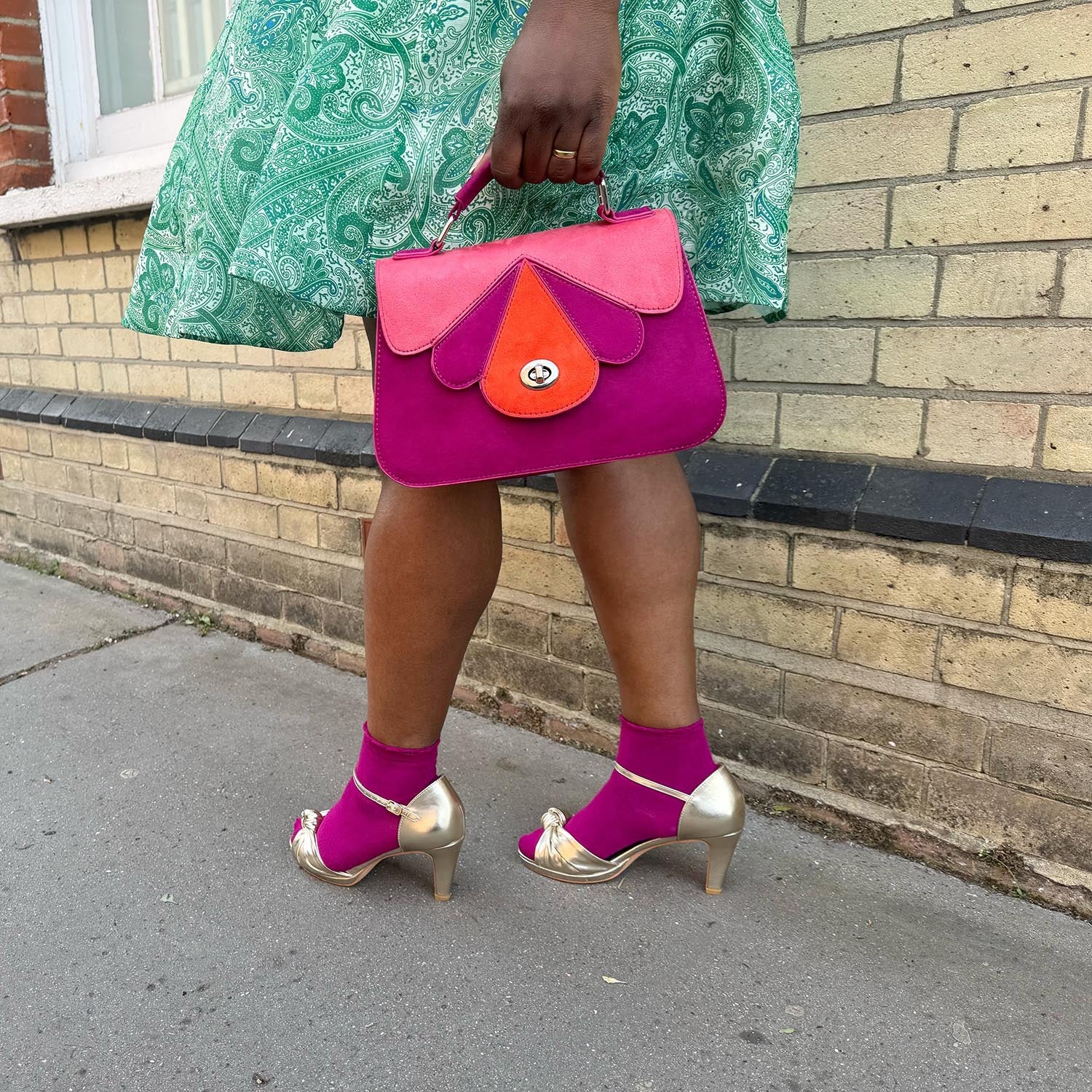 Chaussettes montantes en bambou - Hibiscus