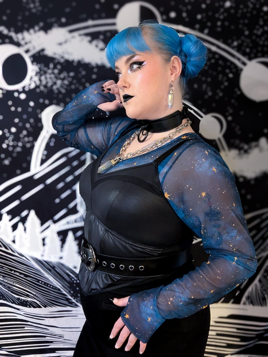 Bustier en similicuir sirène