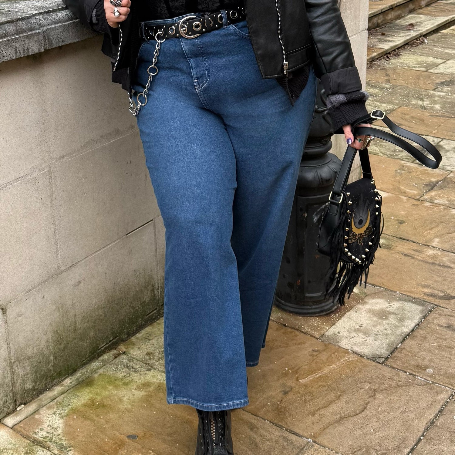 Organic Wide Leg Jeans - Atlantic