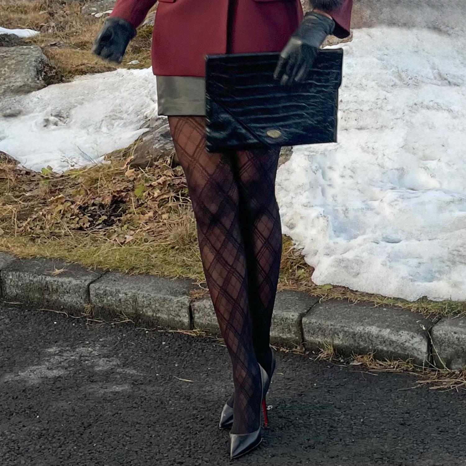 Christmas Tights - Midnight Plaid