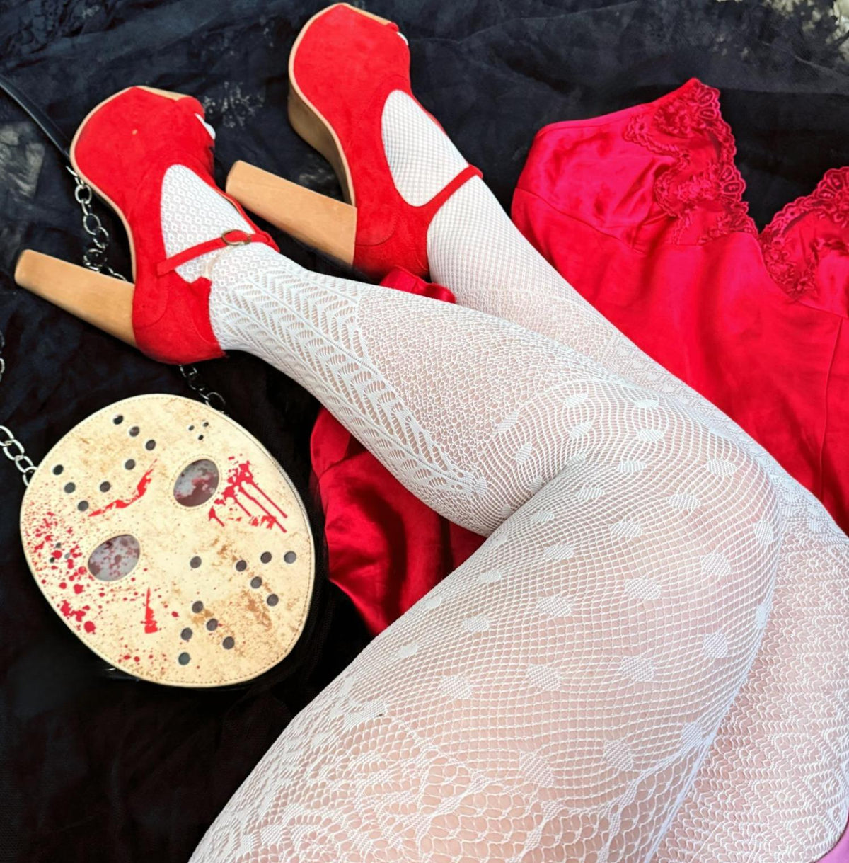 Halloween Tights - In Pieces - Snowball