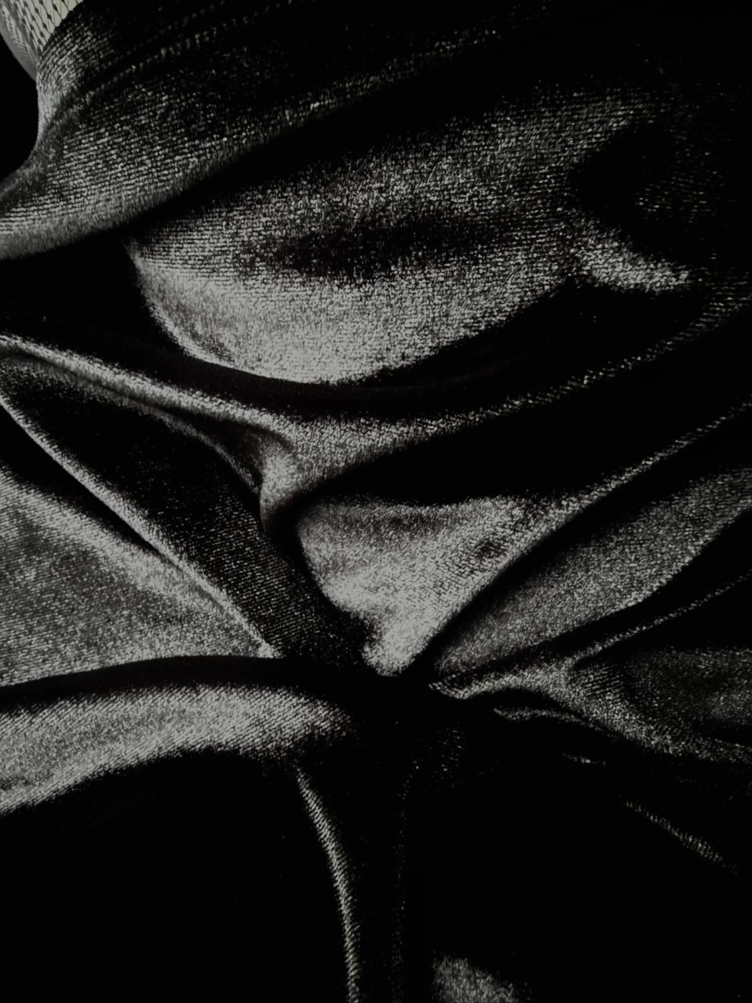 Velvet Baby Doll Dress - Black