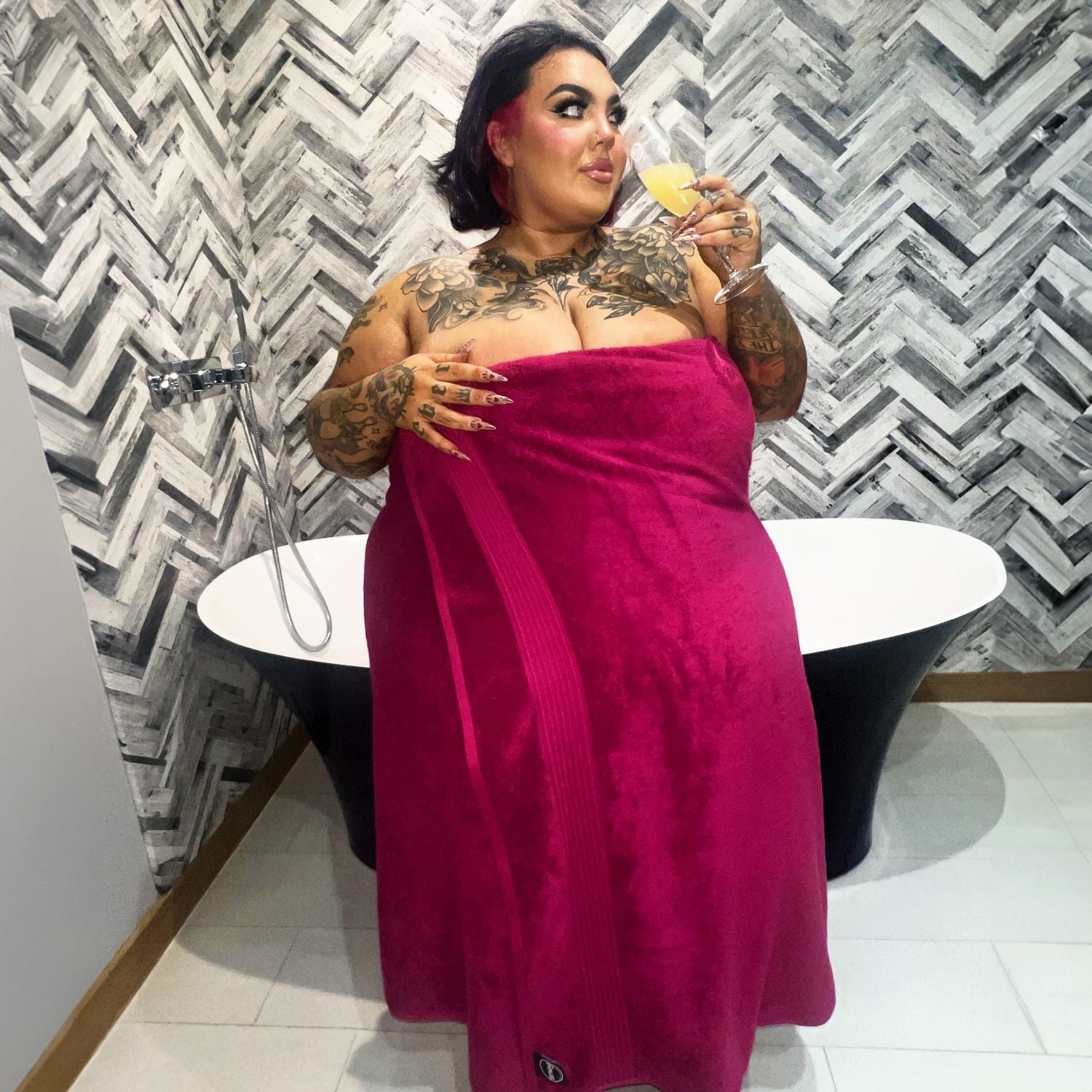 Big Softee Towel - Raspberry Pie