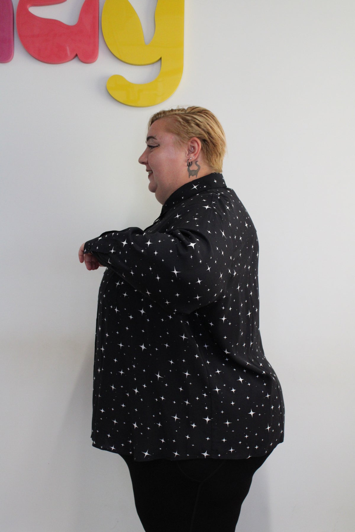 Woven Viscose Tailored Shirt - Night Sky