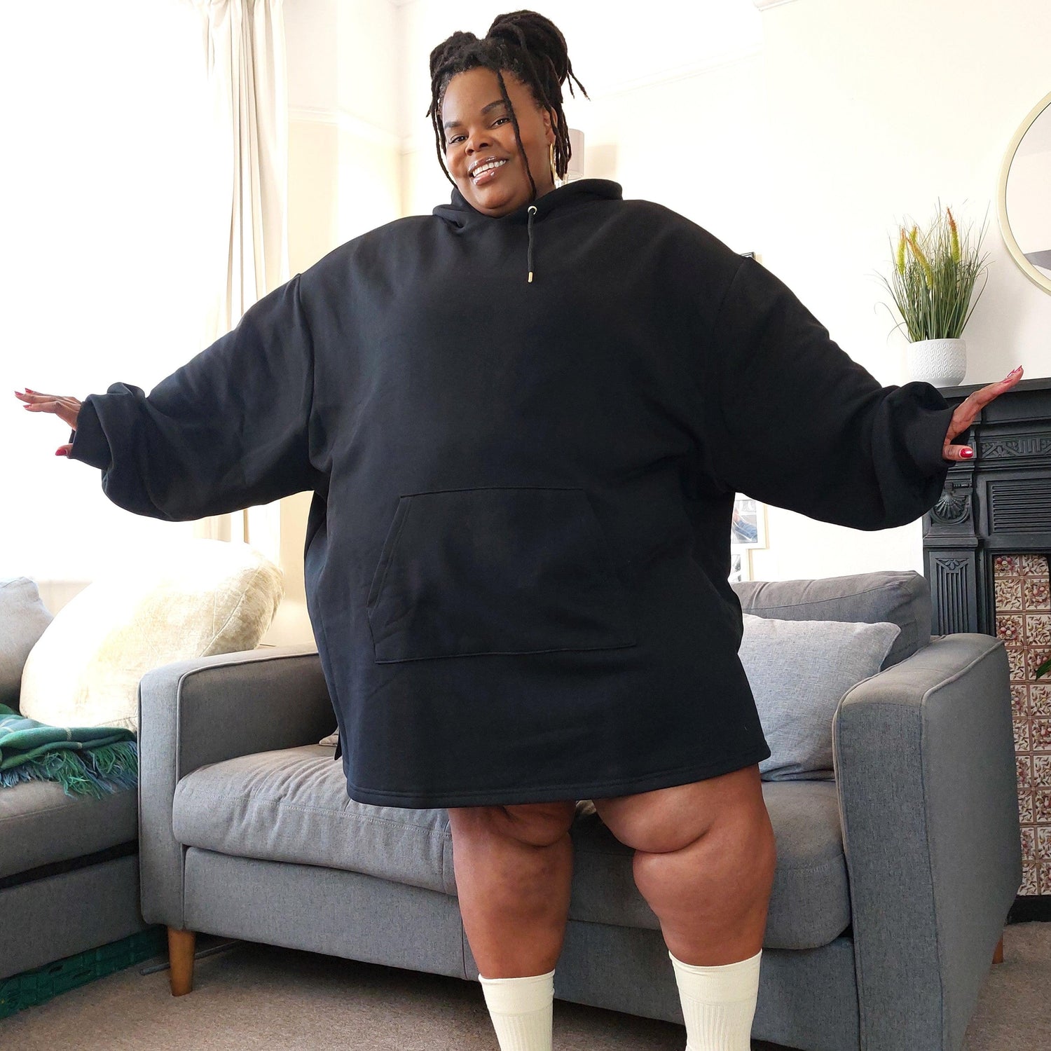 Longline Hoodie - Black - Snag