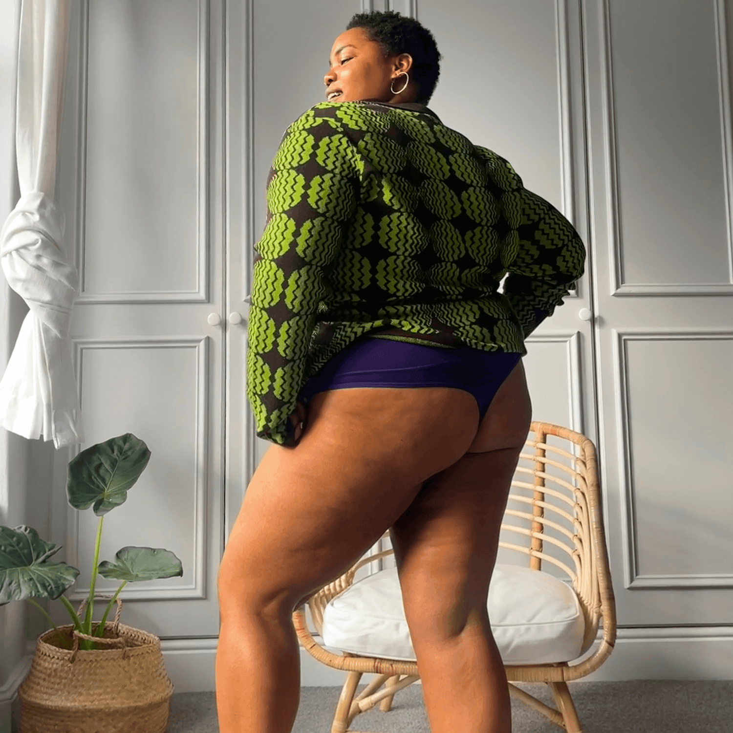 Tanga de algodón orgánico - Suffragette Purple