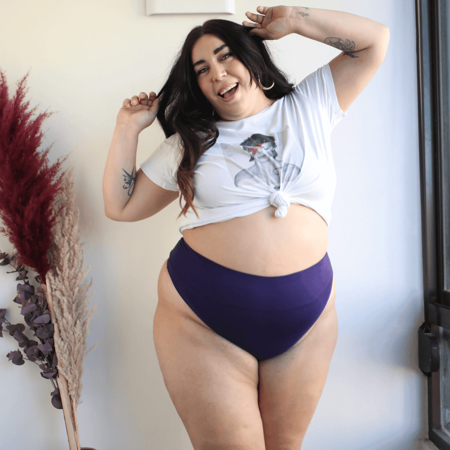 Tanga de algodón orgánico - Suffragette Purple